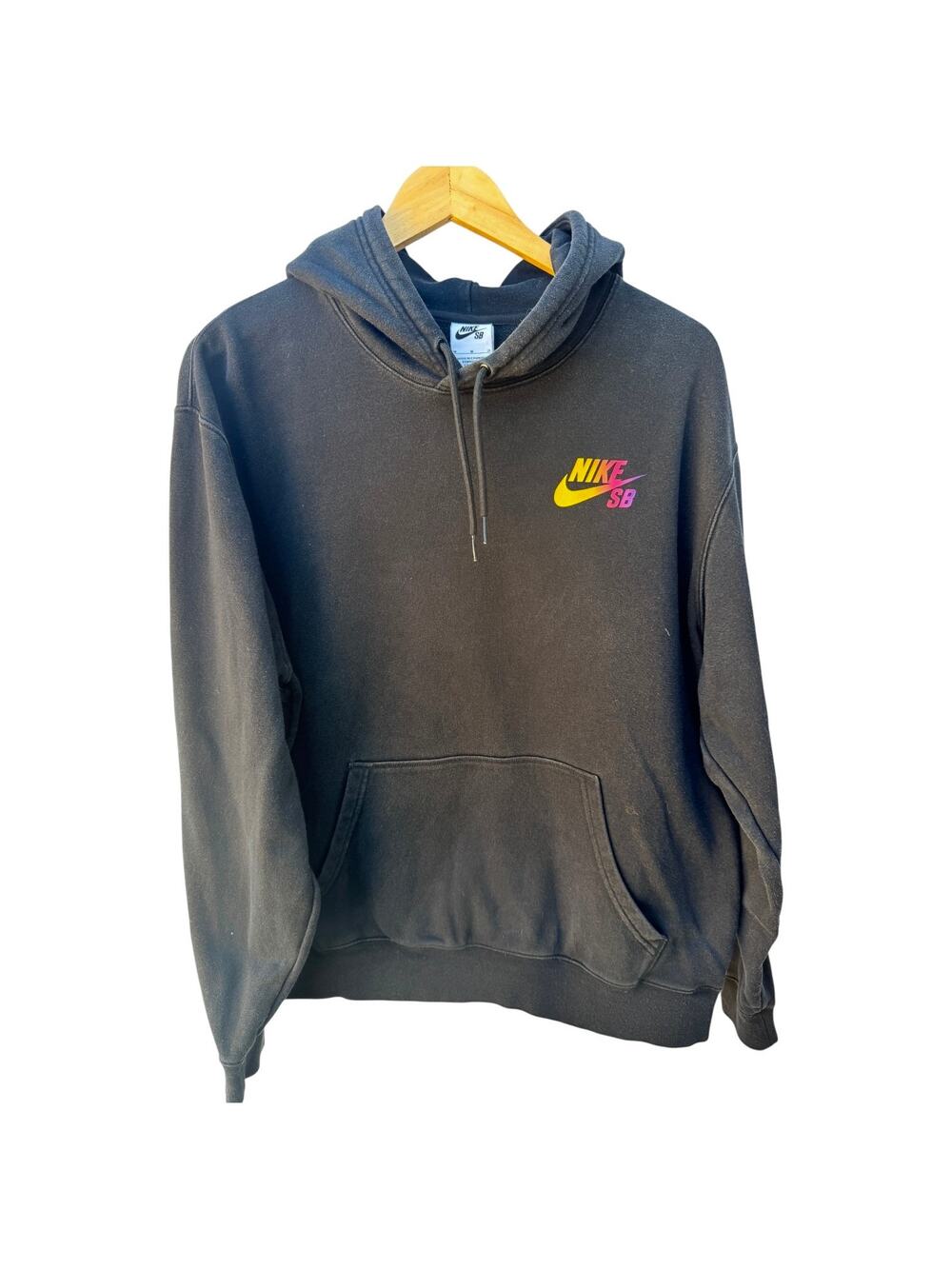 Nike SB Hoodie Mens Medium Black Sunset Graphic Skateboarding Sweatshirt